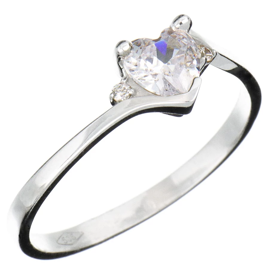 Szív köves eljegyzési gyűrű