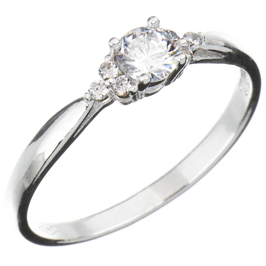 fehér cirkónia köves fehér arany gyűrű