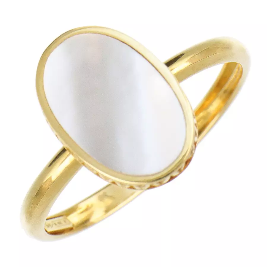 Ovális madre perla betétes gyűrű