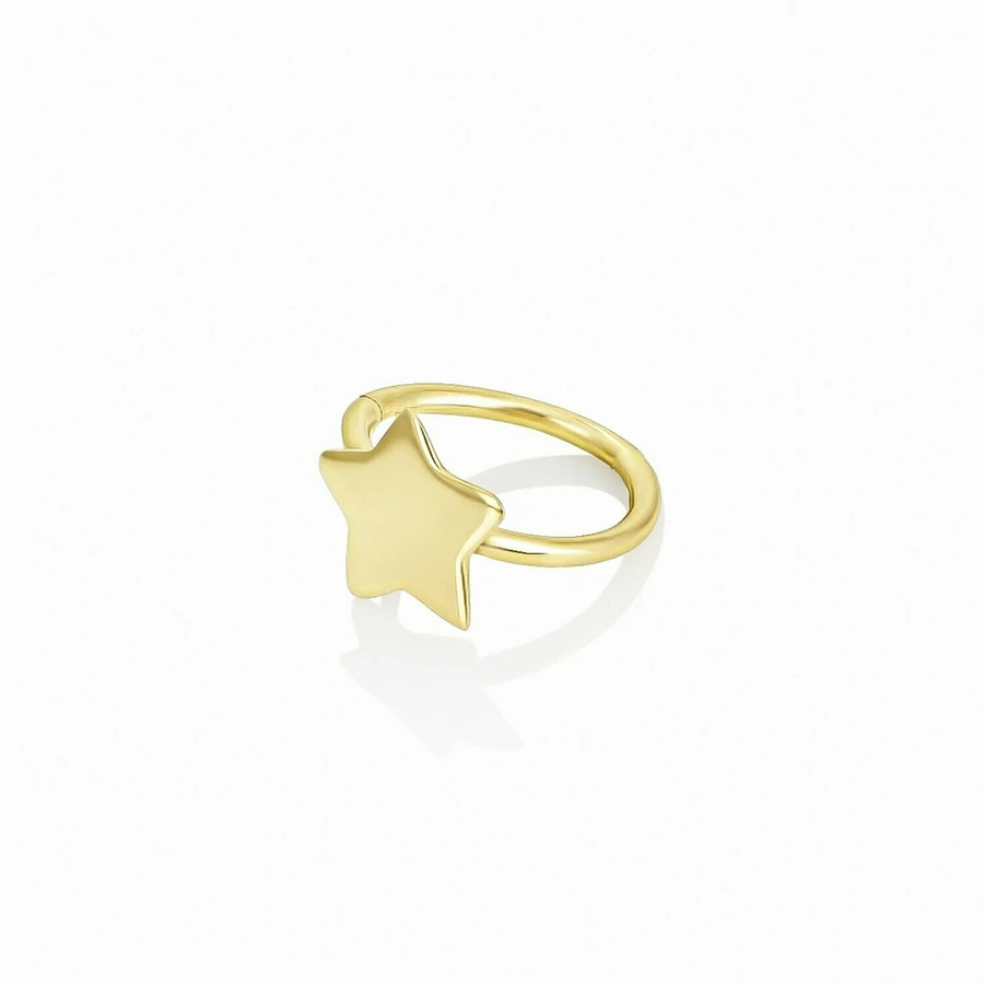 Diversa Anello con Stella 18kt sárga orrpiercing
