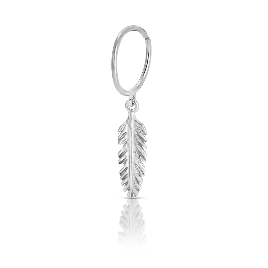 Piuma Bianca 18 karátos fehér arany fulpiercing