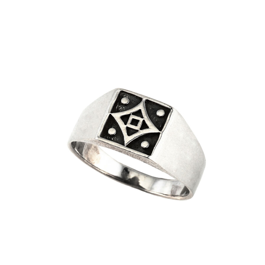 „Quadra” ezüst gyűrű