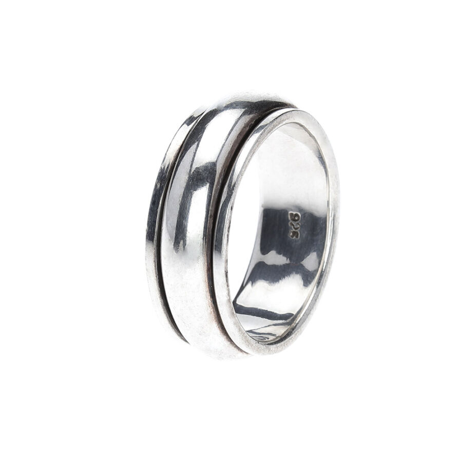 Terang antikolt ezüst forgós gyűrű