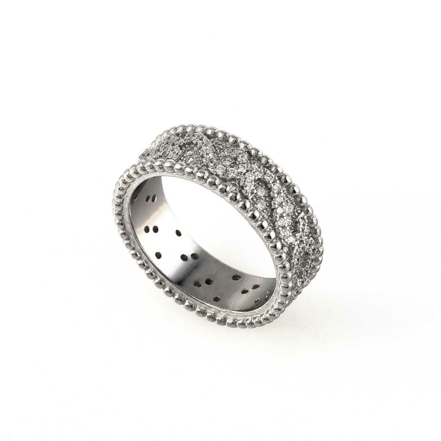 „Crystal Spell” („Kristálybűvölet”) ezüst gyűrű