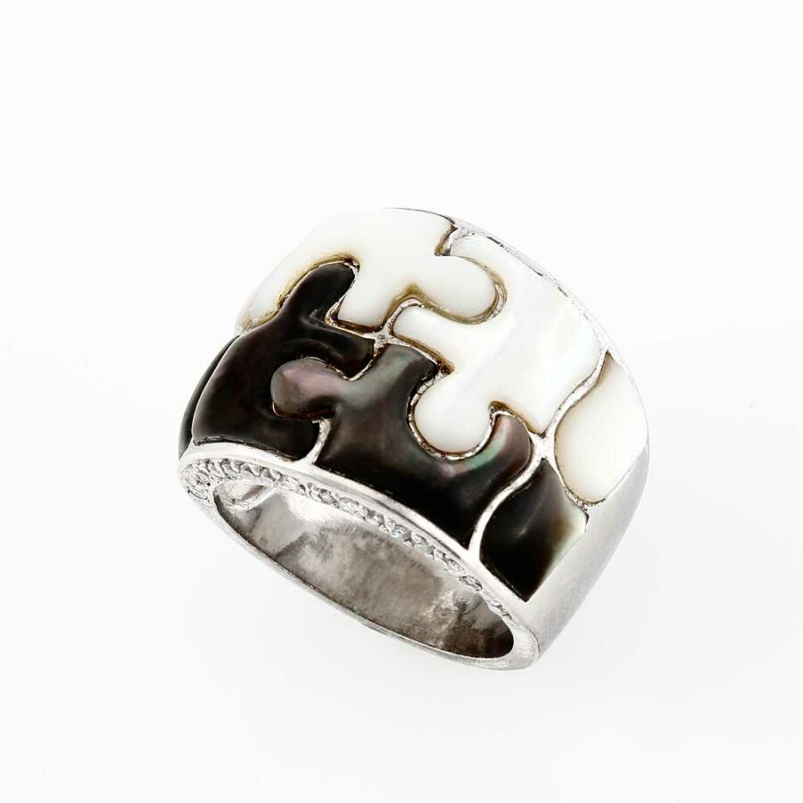 „Puzzle” ezüst gyűrű