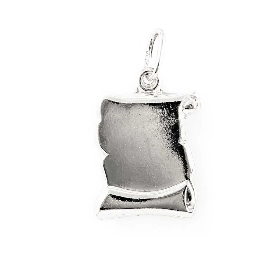 Ezüst pergamen lapmedál, véshető/gravírozható felülettel