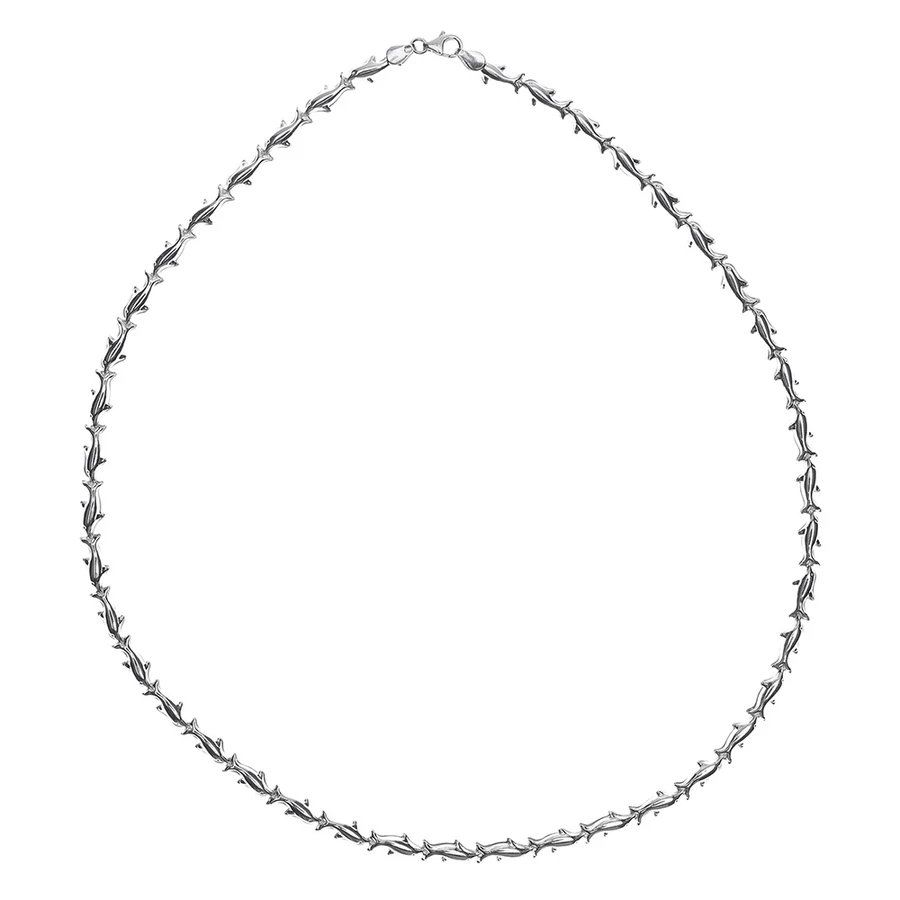 Ezüst delfinlánc ródiumozott 925 sterlinges, 8 g, 45 cm hosszú (5 mm széles)