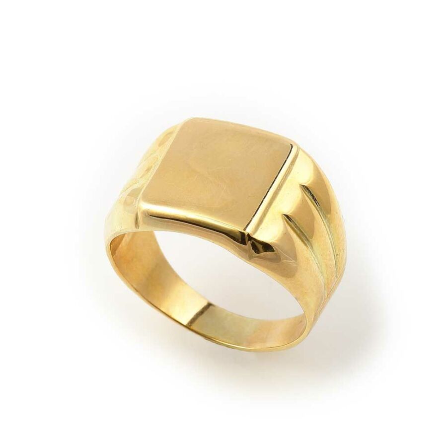 Sárga arany 14 karátos férfi pecsétgyűrű