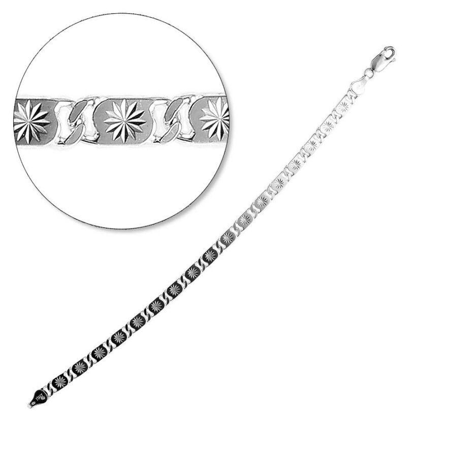 Ezüst „Csillagfény” karlánc, 20 cm 925‰-es