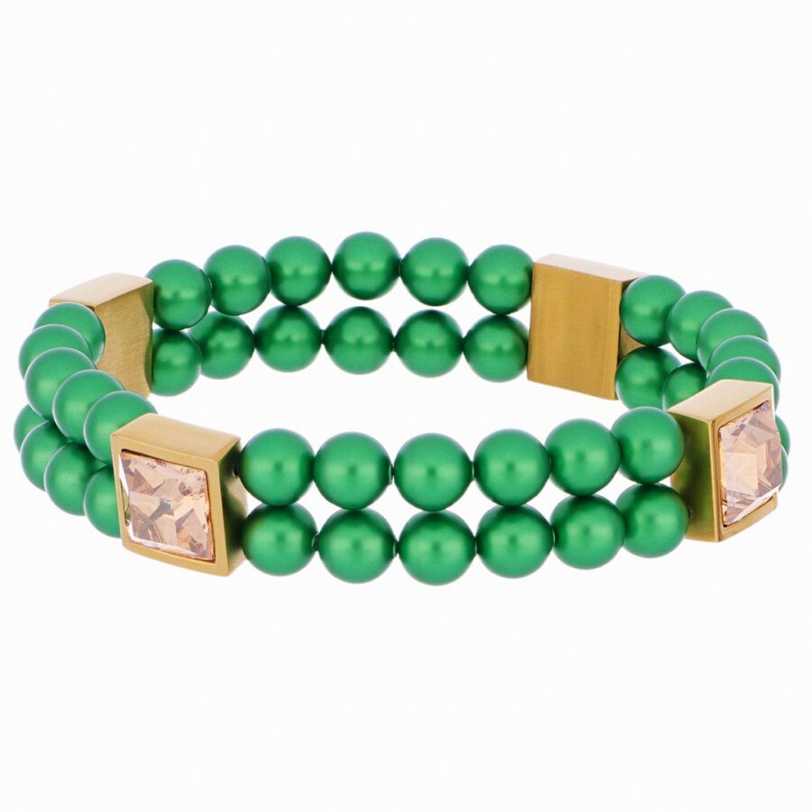 Cango & Rinaldi - Mosaic zöld színű gyöngyös karkötő