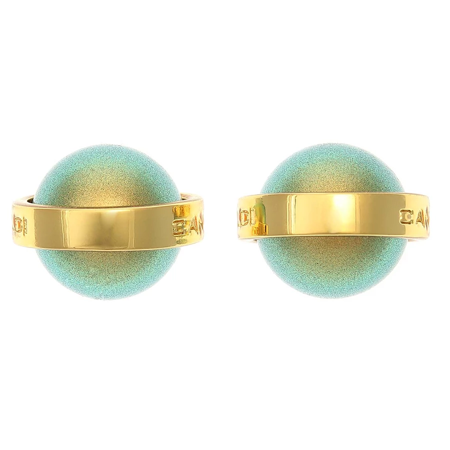 Cango &amp; Rinaldi Pearl 2205F eozin zöld-arany fülbevaló