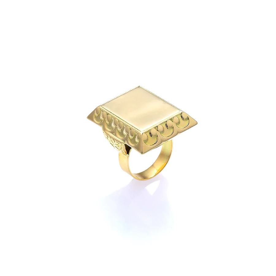 Tekintélyes férfi arany pecsétgyűrű