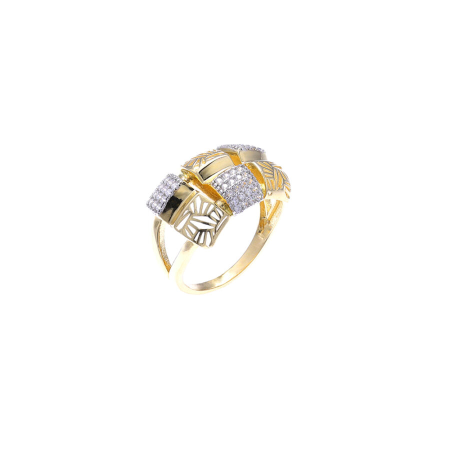Ca d'Oro sokköves 14 karátos arany gyűrű