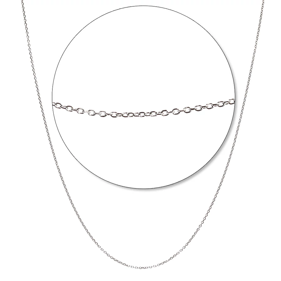 Négylapú anker fehér arany nyaklánc