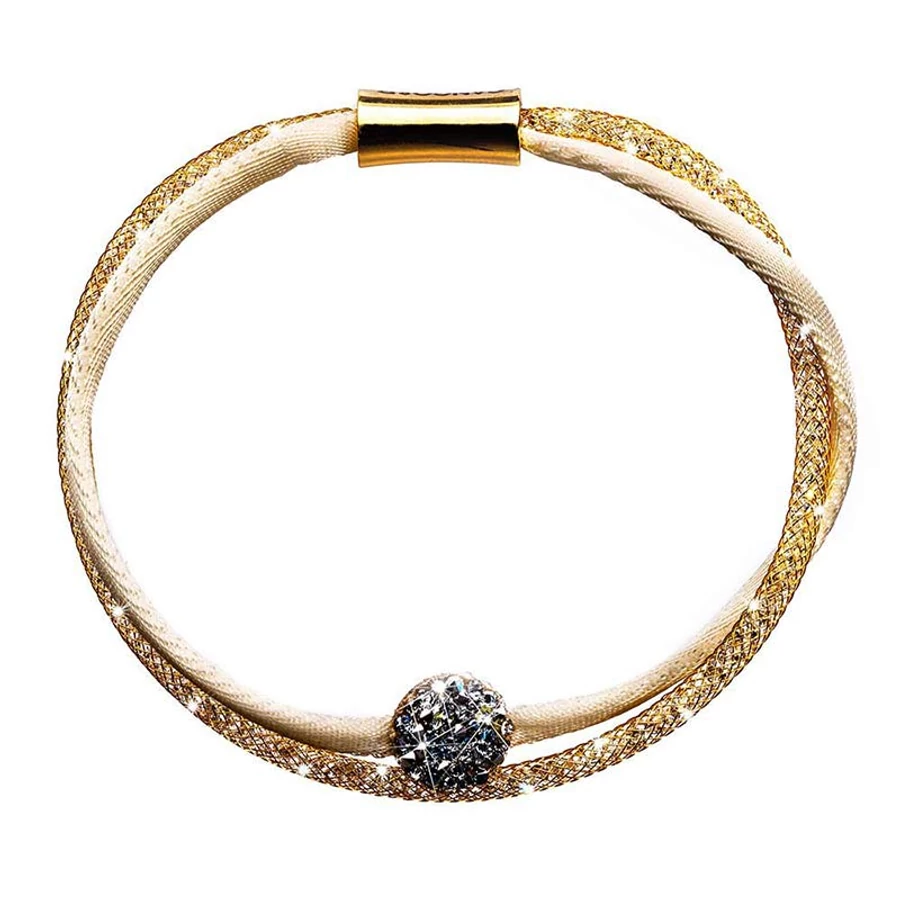 SD21K-AR Stardust by Cango & Rinaldi arany színű, kerek medálos karkötő