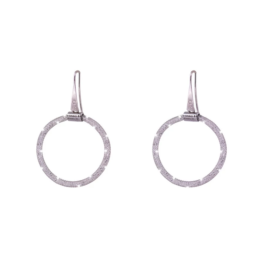 Stardust by Cango & Rinaldi ezüst színű karika fülbevaló