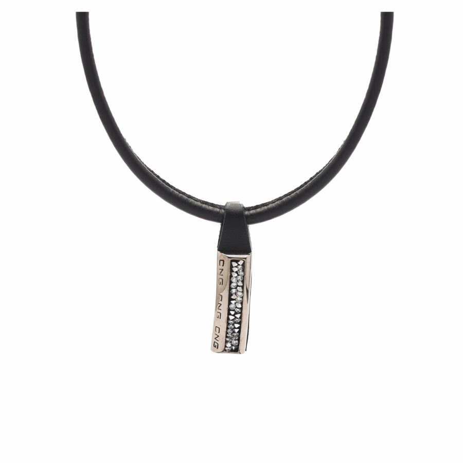 CNG New York - fekete/ezüst nyaklánc