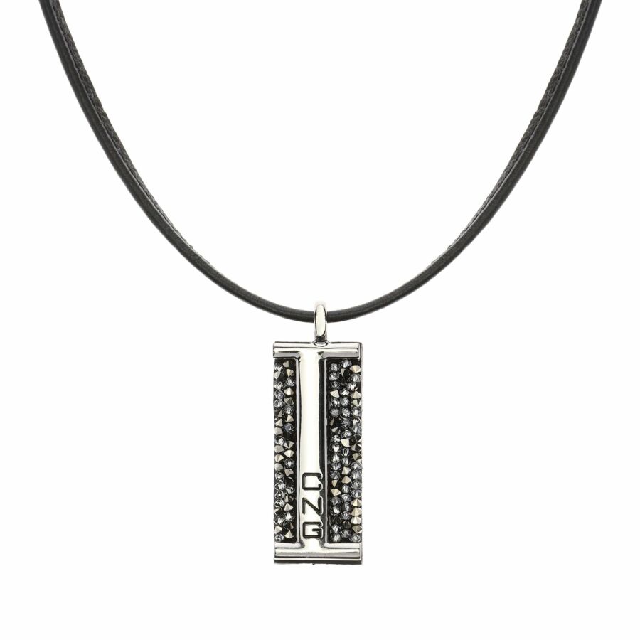 CNG Los Angeles - fekete/ezüst nyaklánc