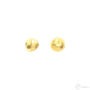 Kép 1/3 - Vésett "disco" gömb formájú kicsi bedugós sárga arany fülbevaló