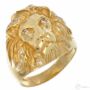 Kép 1/3 - 14 karátos sárga arany oroszlános gyűrű, 67-es méret