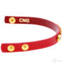 Kép 3/4 - CNG piros színű karkötő arany színű kristállyal