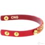 Kép 3/4 - CNG piros színű karkötő arany színű kristállyal