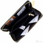 Kép 2/2 - Cango & Rinaldi - fekete prada-lakk bőr pénztárca 3 arany kristállyal