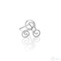 Kép 1/7 - Diversa Triskelion CZ 18 karátos fehér arany orrpiercing