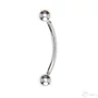 Kép 4/7 - Diversa Curved Barbell 18kt fehér arany szemöldökpiercing