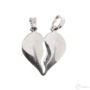 Kép 1/3 - Ródiumozott ezüst törhető szív medál