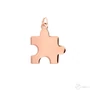 Kép 1/2 - Ezüst puzzle medál rozé aranyozott (kicsi)