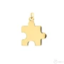 Kép 1/2 - Ezüst puzzle medál sárga aranyozott (kicsi)