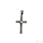 Kép 1/2 - Memento Morti köves kereszt ezüst medál
