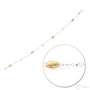 Kép 1/2 - Ezüst karlánc „Golden Bead” , 19 cm 925‰-es