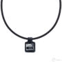 Kép 1/2 - Cango & Rinaldi Magic fekete nyaklánc fekete medállal, nikkel színű díszítéssel, JetBlack kristállyal