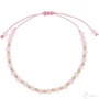 Halvány pink gyöngyös órakísérő 14 kt arany golyókkal