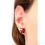 Kép 3/3 - Cango & Rinaldi Pearl 2205F burgundy színű fülbevaló