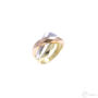 Kép 1/3 - "Bilbao" háromszínű 14 karátos arany gyűrű (58-as méret)