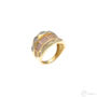 Kép 1/3 - Alhambra 14 karátos arany sokköves prizmás gyűrű