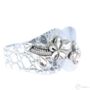 Kép 2/3 - Cango &amp; Rinaldi SECRET GARDEN mintás etzüst színű karkötő nikkel színű virágos-pillangós dísszel