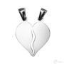 Kép 1/2 - Ezüst törhető szív medál véghető/garírozható (nagy méretű)